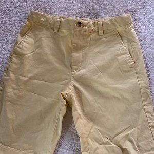 Vineyard Vines Boys Yellow Canvas Shorts Size 14